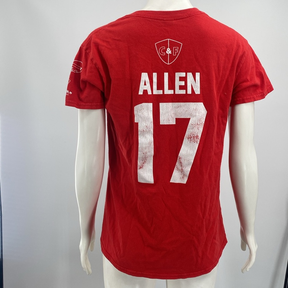 BUFFALO BILLS Red Tee Shirt ALLEN 17 Go Bills